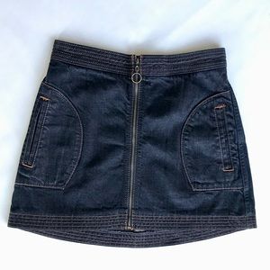 NWT Abercrombie & Fitch Mini Denim Skirt Zipper 00